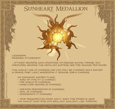 James Gifford, Sun Healing, Pyramid Of The Sun, Dnd Items, Dnd Campaign, Dungeon Master's Guide, Dungeons And Dragons 5e, Sun Goddess, D D Items