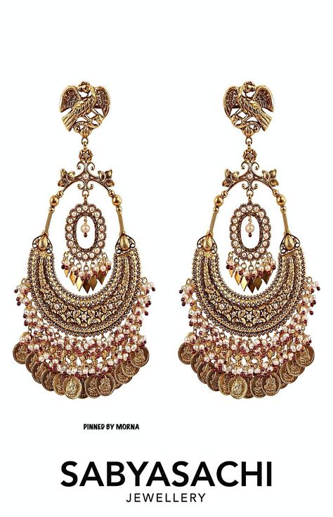 Sabyasachi Mukherjee - India 🇮🇳 Sabyasachi Aesthetic, Jewellery Kiosk, Sabyasachi Earrings, Sabyasachi Mukherjee, Bridal Jewellery Earrings, Gold Temple Jewellery, Kundan Jewellery Set, Sabyasachi Jewellery, Fancy Jewelry Necklace