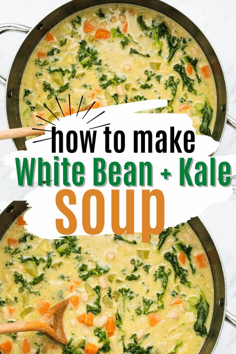 Greger Recipes, Bean Soup Crockpot, White Bean And Kale Soup, Bean And Kale Soup, White Bean And Kale, Kale And White Bean, White Bean Kale Soup, Dr Greger, Comfort Dinner