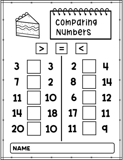 Comparing Numbers Worksheets | Comparing numbers worksheet, Number worksheets, Comparing numbers Comparing And Ordering Numbers, Vocabulary Games For Kids, Comparing Numbers Worksheet, Compare Numbers, Math Coloring Worksheets, Numbers Worksheet, Numbers Worksheets, Alphabet Recognition, Math Sheets