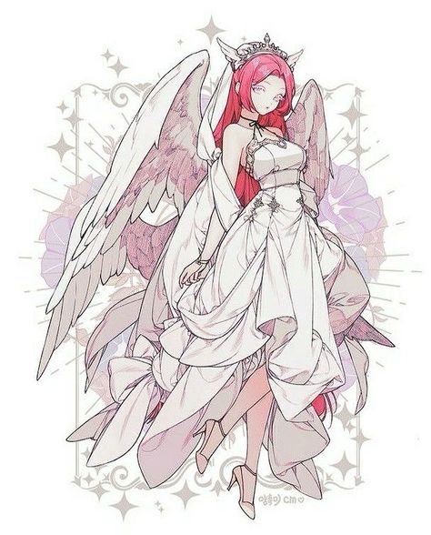 Angle Clothes Drawing, Fallen Angel Outfit Drawing, Angel Inspired Dress, Angel Dress Drawing, Angel Clothes Drawing, Angel Outfit Drawing, Vtuber Illustration, Angel Oc Art, Clothing Design Sketches