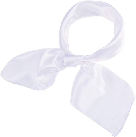 SATINIOR Silk Like Scarf Square Scarf Satin Headscarf Neck Scarves Halloween Retro Costume Scarf for Women and Girls(White, 23.62 x 23.62 Inches) at Amazon Women’s Clothing store Mermaid Hat, Cashmere Winter Scarf, Mens Cashmere Scarf, Scarf Bib, Scarf Square, Brands Fashion, Polka Dot Scarf, Scarf Material, Retro Costume