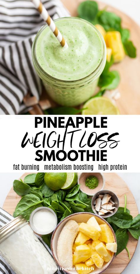 1000 Calorie, Smoothies Vegan, Best Smoothie, Best Fat Burning Foods, Smoothie Detox, Pineapple Smoothie, Healthy Smoothie, Smoothie Recipe, Boost Metabolism