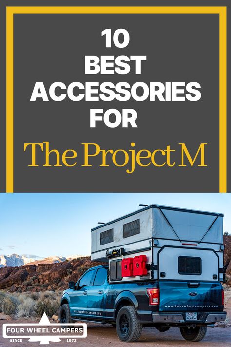 The Project M may be our most minimalist truck camper option, but that’s doesn’t mean you can’t deck it out and turn it into a beastly adventure rig! If planning to adventure hard and travel light, here are our top recommendations for this truck topper: Truck Topper Camping, Truck Topper, Ohv Trails, Truck Toppers, Backpacking Stove, Slide In Camper, Portable Shower, Truck Camping, Camping Area