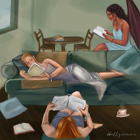 Charlie Bowater, Reading Together, Sara J Maas, Thinking About Them, Feyre And Rhysand, A Court Of Wings And Ruin, Sarah J Maas Books, A Court Of Mist And Fury, Look At The Stars