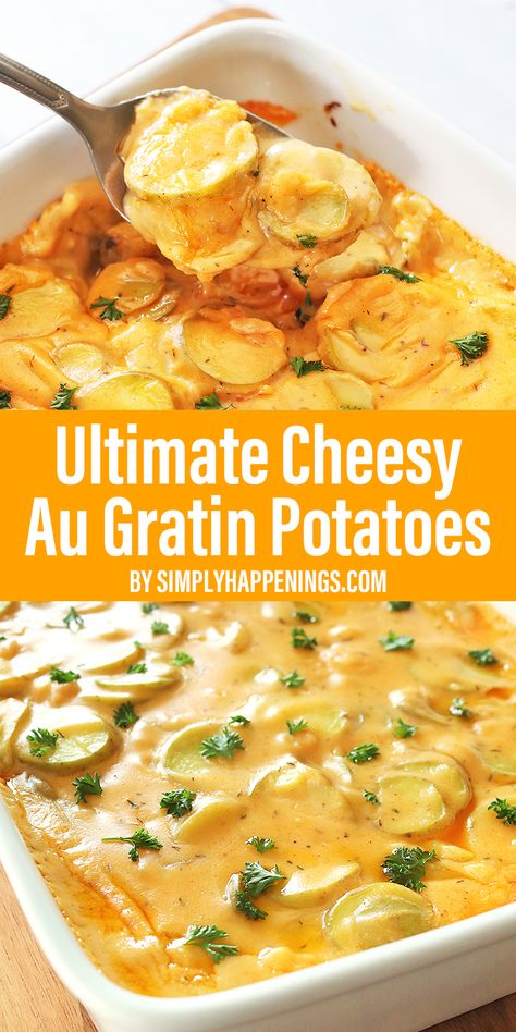 Ham And Potato Recipes, Cheesy Au Gratin Potatoes, Potatoes Gratin, Steakhouse Potatoes, Au Gratin Potatoes, Au Gratin Potato Recipes, Parmesan Cheese Sauce, Potatoes Baked, Gratin Potatoes