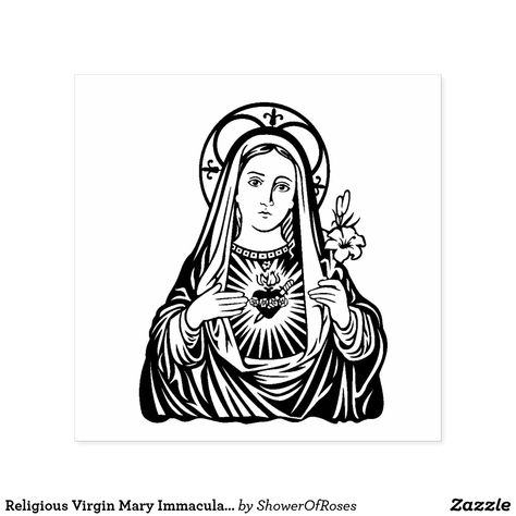 Virgin Mary Outline Tattoo, Virgin Mary Line Art, Marian Symbols Virgin Mary, Virgin Mary Svg, Virgin Mary Woodcut, Mother Mary Tattoos, Drawings With Meaning, Virgin Mary Tattoo, Mary Immaculate