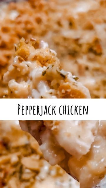 Chicken And Pepper Jack Cheese Recipes, Pepperjack Chicken Casserole, Pepper Jack Chicken Casserole, Pepperjack Chicken, Swiss Cheese Recipes, Lori Conway, Casserole Meals, Chicken Dressing, Capers Chicken