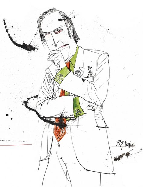 Breaking Bad Cast, Ralph Steadman Art, Breaking Bad Seasons, Breaking Bad Art, Bad Cover, Mike Ehrmantraut, Ralph Steadman, Saul Goodman, Cultura Pop