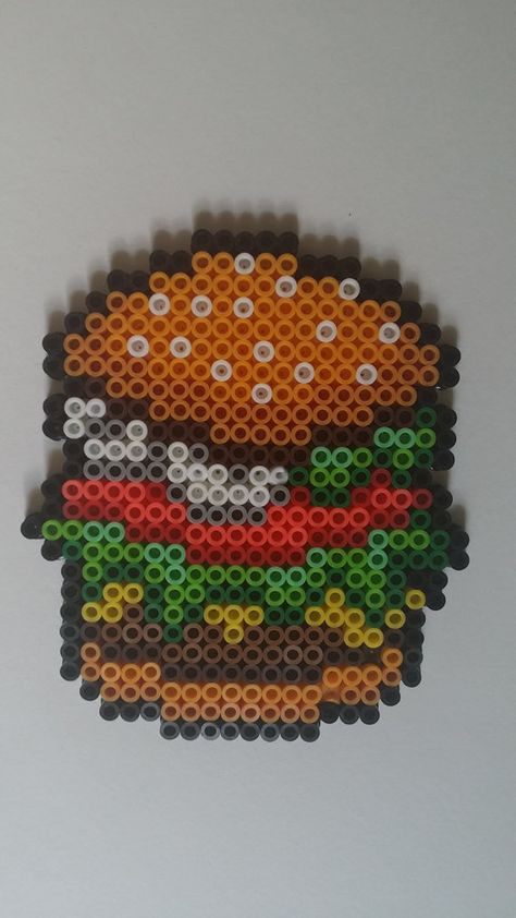 Hamburger Perlers Ideas, Minecraft Pattern, Easy Perler Beads Ideas, Diy Perler Bead Crafts, Perler Crafts, Melty Beads, Hama Beads Patterns, Diy Perler Beads, Iron Beads