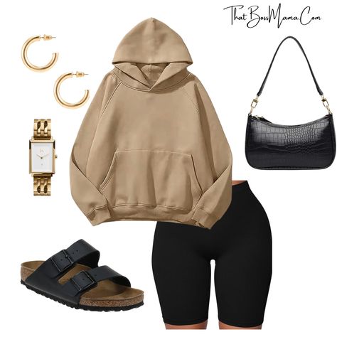 Brown Hoodie Outfit, Black Hoodie Outfit, Hoody Outfits, Tan Hoodie, Cozy Wear, Outfit Polyvore, Brown Hoodie, Kids Fashion Trends, Loose Hoodie