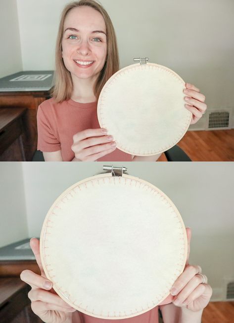 How to Finish Cross Stitch in a Hoop the Easy Way Framing With Embroidery Hoop, Frame Cross Stitch In Hoop, How To Frame Cross Stitch In Hoop, Finish Cross Stitch Hoop, How To Back An Embroidery Hoop, How To Finish Embroidery Hoop Back, How To Finish Cross Stitch, Finishing Embroidery Hoop, Finish Cross Stitch