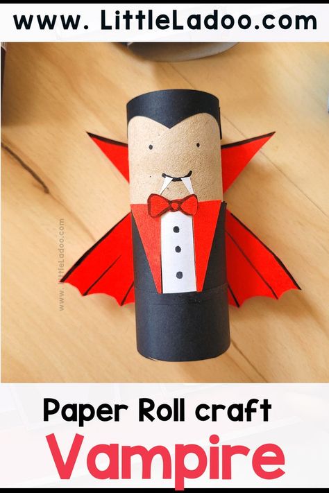 Halloween craft ideas for kids! Vampire Craft, Halloween Craft Ideas For Kids, Vampire Kids, Halloween Craft Ideas, Moldes Halloween, Craft Ideas For Kids, Toilet Paper Roll Crafts, Paper Roll Crafts, Halloween Craft