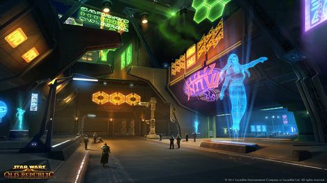 Nar Shaddaa Star Wars: The Old Republic | Concept Art Nar Shaddaa, Star Wars Sequel Trilogy, Star Wars Planets, Sith Empire, Star Wars The Old, Old Republic, Star Wars Concept Art, Star Wars Rpg, Cool Art Projects