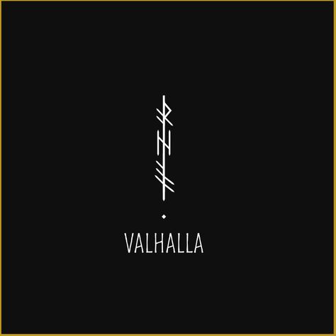 Valhalla Symbol Tattoo, Norse Writing Tattoo, Valhalla Rune Symbol, Norse Paganism Tattoo, Nordic Bindrunes And Meanings, Valhalla Rune Tattoo, Valhalla In Runes, Vertical Tricep Tattoo, Unique Viking Tattoos