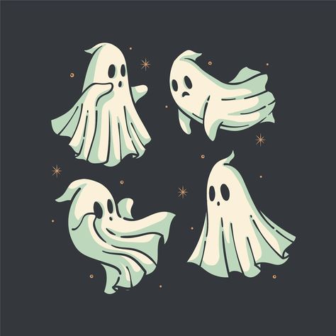 Vector Hand, Halloween Ghost, Halloween Art, Hand Drawn, Ghost, Illustrations, Halloween