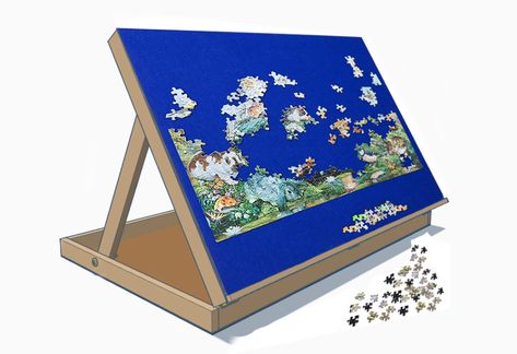 How to build a jigsaw puzzle easel? | Bunnings Workshop community How To Make A Puzzle Board Diy, Diy Puzzle Easel, How To Make A Puzzle Board, Puzzle Template Free Printable, Diy Puzzle Table, Diy Puzzle Board, Easel Diy, Jigsaw Puzzle Table, Diy Easel