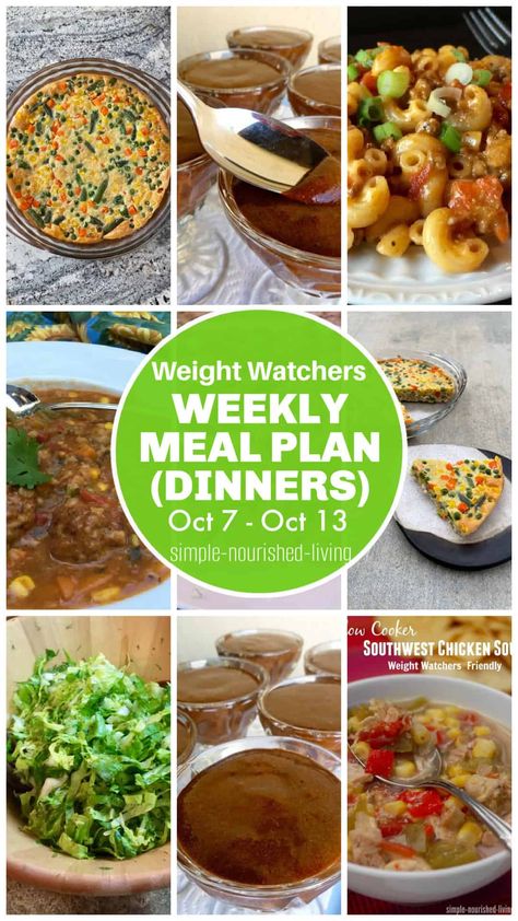 What I'm planning for dinner next week on WeightWatchers with Recipes and Points. Easy Healthy Recipes include impossibly easy sausage vegetable pie made lighter, french women don't get fat chocolate mousse, skinny cheeseburger skillet, slow cooker Mexican meatball soup, shredded romaine salad, slow cooker southwest chicken soup #ww #weightwatchers #points #easy #healthy #recipes #dinner #ideas #meal #plan Ww Weekly Meal Plan, Simple Nourished Living, Healthy Weight Watchers Dinners, Ww Family Friendly Meals, Best Weight Watchers Recipes, Week Of Dinners, Weight Watchers Meal Plan, Weight Watchers Simple Start, Dinner Meal Ideas