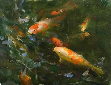 Koi Painting, Gallery Painting, Mood Style, Painting Competition, Inspiration Painting, Oil Art, Black Art Painting, Muse Art, Southwest Art