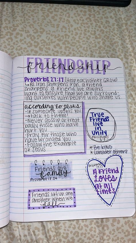 Friendship According to The Bible God Notes Faith, Bible Verse In Genesis, Bible Verse Notes Ideas, Bible Notes To Write Down, Different Bible Study Methods, Worship Journal Ideas, Cute Note Ideas For School, Bible Pages To Read, Scriptures For Faith In God