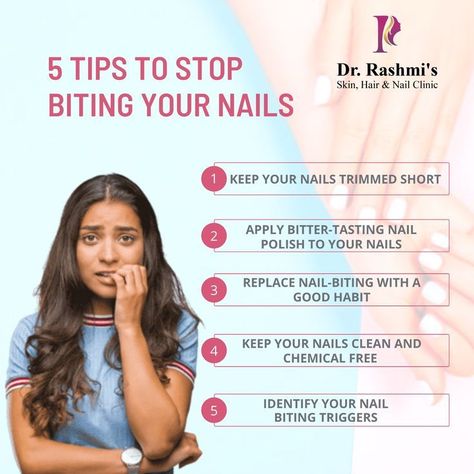 Stop Bitting Nails Tips, How To Stop Bitting Your Nails, How To Stop Biting Your Nails Tips, How To Not Bite Your Nails, How To Stop Nail Biting, How To Stop Biting Nails, Nail Facts, Stop Nail Biting, Health Nails