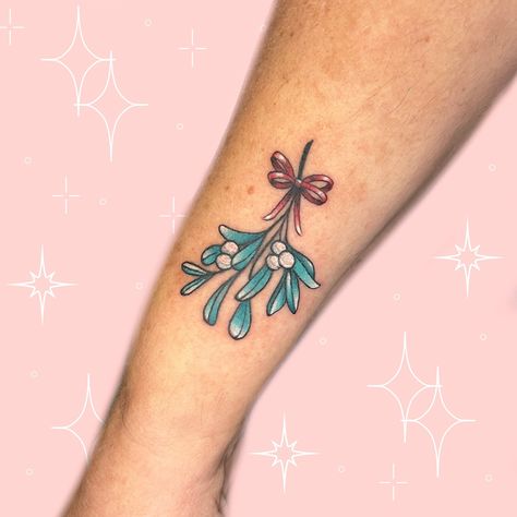 Rework of a lil mistletoe i did for Kim 💖 swipe to see the before! #tattoo #tattooartist #atlantaartists #atlantaartist #kennesaw #kennesawtattoo #atlantatattooartist #gatattooers #momotattooco #besttattoos #besttattoosofinstagram #femaletattooartist #seladytattooers #femaletattooartistatlanta #rework #tattoofix #coverup #tattoocoverup Mistletoe Tattoo Design, Drawing Of Mistletoe, Christmas Drawing Mistletoe, Before Tattoo, Mistletoe Line Drawing, Mistletoe Tattoo, Embroidered Mistletoe, Tattoo Fixes, Atlanta Artist