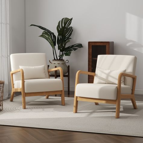 2 Set Modern Accent Chairs for Living Room - Bed Bath & Beyond - 39388108 Linen Accent Chair, Armchair Bedroom, Chairs For Living Room, Mid Century Modern Accent Chairs, Upholstered Accent Chairs, Modern Accent Chair, Bed In Living Room, Accent Arm Chairs, Chair Upholstery