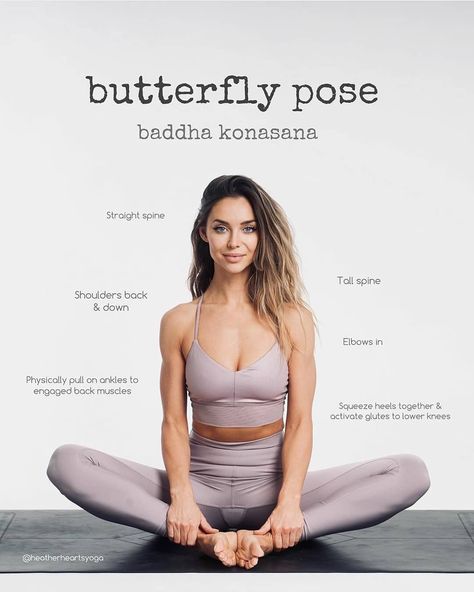 Activate Glutes, Baddha Konasana, Back Pain Stretches, Butterfly Pose, Best Yoga Poses, Basic Yoga Poses, Poses For Beginners, Back Pain Remedies, Beginner Yoga