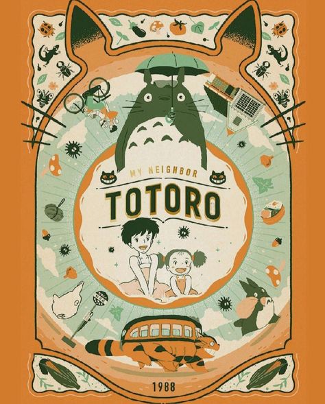 Studio Ghibli Graphic Design, Ghibli Graphic Design, Studio Ghibli Design, Cool Poster Designs, Ghibli Poster, Studio Ghibli Poster, Studio Ghibli Fanart, Adobe Illustrator Design, Ghibli Artwork