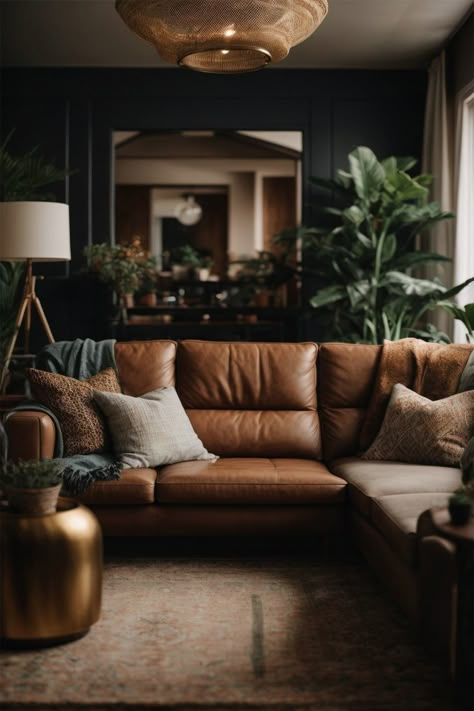 Leather Sofa Living Room Ideas, Caramel Leather Sofa, Brown Leather Sofa Living Room, Dark Brown Leather Sofa, Leather Couch Living Room Decor, Brown Leather Couch Living Room, Brown Leather Furniture, Sofa Living Room Ideas, Leather Couches Living Room