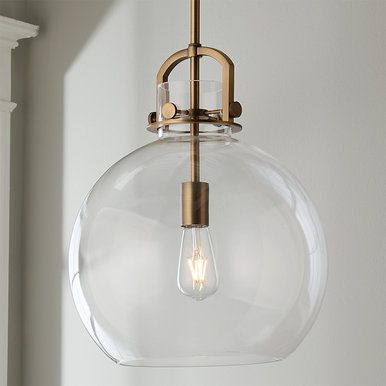 Hanging Lights - Shades of Light Large Glass Pendant, Lights Over Kitchen Island, Planet Pendant, Glass Pendant Shades, Glass Globe Pendant Light, Kitchen Lights, Kitchen Pendant, Pendant Light Styles, Blown Glass Pendant