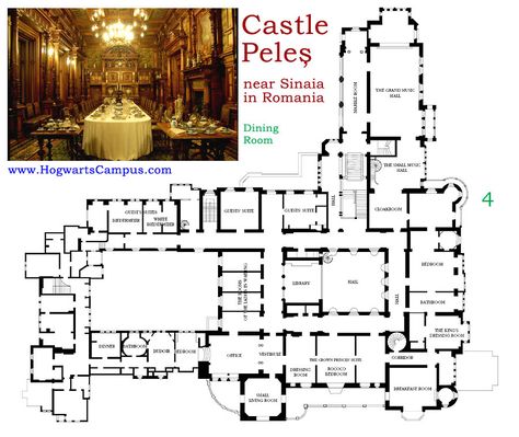 CASTLE PELES second floor Medieval Castle Layout, Manor Floor Plan, Castle Layout, Mansion Homes, Castle Floor Plan, Castle Plans, Balmoral Castle, Peles Castle, Architecture Blueprints