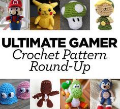 Ultimate Gamer Crochet Pattern Round-Up Crochet Video Game, Gamer Crochet, Mario Crochet, Geeky Craft, Top Crochet Pattern, Crochet Pokemon, Nerd Crafts, Crochet Geek, Geek Crafts