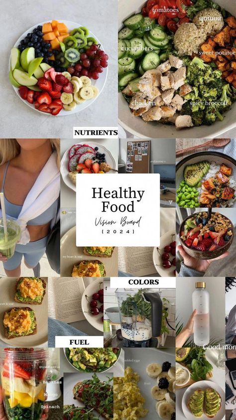 these are the best healthy food motivation boards to help you read your fitness goals in 2024! ������������������������������������������ ∣ ������������������������ℎ������������������������ ∣ ������������������������������������������������������������ ∣ ������ℎ������������ ������������������������ ������������������������������������fitness inspo, healthy eating inspo, food aesthetic, clean eating motivation #LowFatLowSaltDietPlan Healthy Food And Workout Aesthetic, Healthy Eating Goals, Healthy Eating Aesthetics Vision Board, Healthy Food Motivation Inspiration, Healthy Food Inspo Aesthetic, Eat Healthy Vision Board, Eat Healthy Aesthetic Vision Board, That Girl Diet, Healthy Meal Inspo Aesthetic