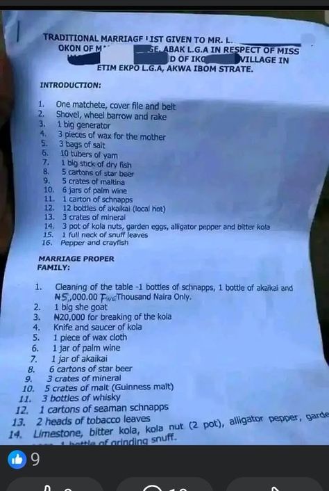 Marriage List From Akwa Ibom.. - Romance - Nigeria Yoruba Bride, Traditional Marriage, People Laughing, Price List, Marry Me, Wedding Men, Wedding Bride, Romance, Quick Saves