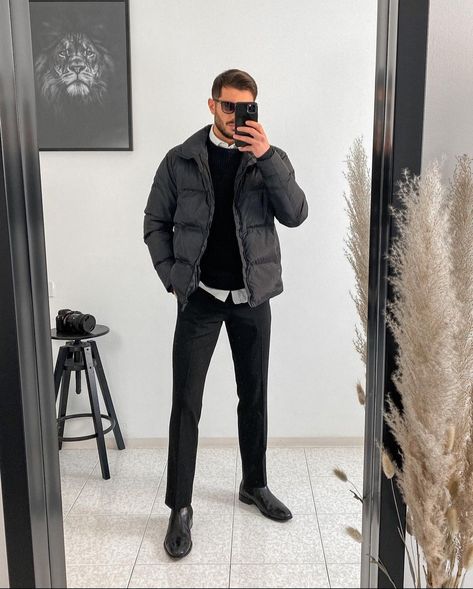 Casual Outfits For Men Winter, Winter Outfits Men Classy, Winter Drip Outfits, Outfits For Men Winter, Mens Clothing Styles Casual, Streetwear Men Outfits Street Fashion, Winter Outfits Men Streetwear, Casual Outfits For Men, Blazer Outfits Men