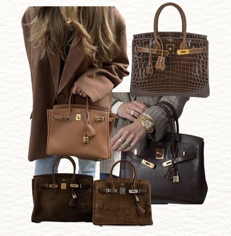 Hermes 2024, Brown Birkin, Hermes Birkin Brown, Birkin Style, Old Money Fashion, Money Fashion, Birkin Kelly, Bag Outfit, Brown Shades