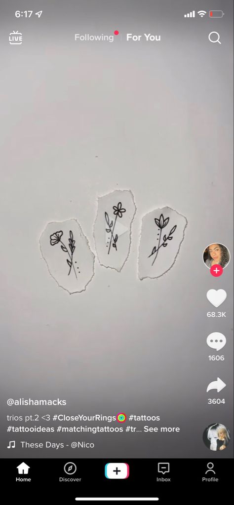 Trio Matching Tats, Tattoos For 3 Friends Matching, Tattoo Ideas Group Of 3, Tattoo Ideas For Group Of 3, Minimalist Trio Tattoo, Matching Tats For 3 Friends, Dainty Trio Tattoos, Group Of 3 Tattoo Ideas, Small Matching Tattoos Trio