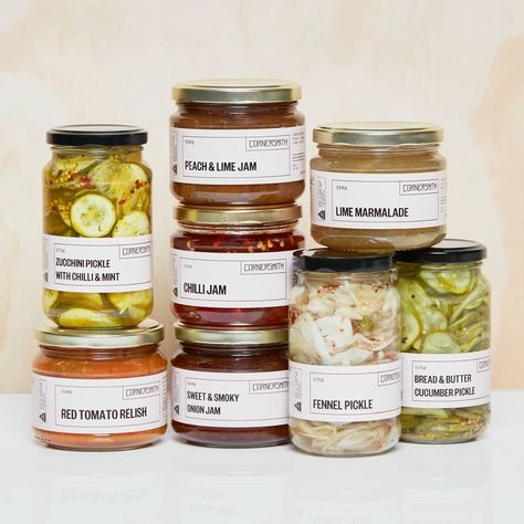 Lime Marmalade, Pickled Tomatoes, Zucchini Pickles, Best Food Trucks, Chilli Jam, Baking Logo, Grocery Store Design, Onion Jam, Tomato Relish