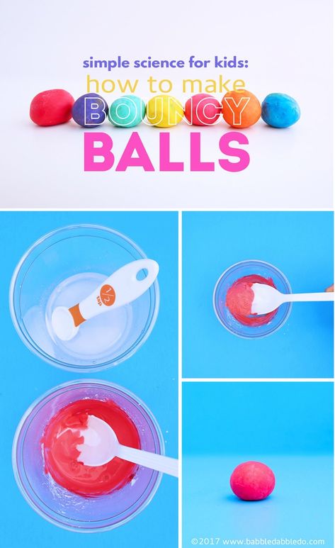 How to Make DIY Bouncy Balls with Simple Ingredients! - Babble Dabble Do Bouncy Balls Diy, Diy Bouncy Balls, Science Summer Camp, Babble Dabble Do, Toddler Science Experiments, Experiments Kids, Bouncy Ball, Bouncy Balls, Chemical Reaction