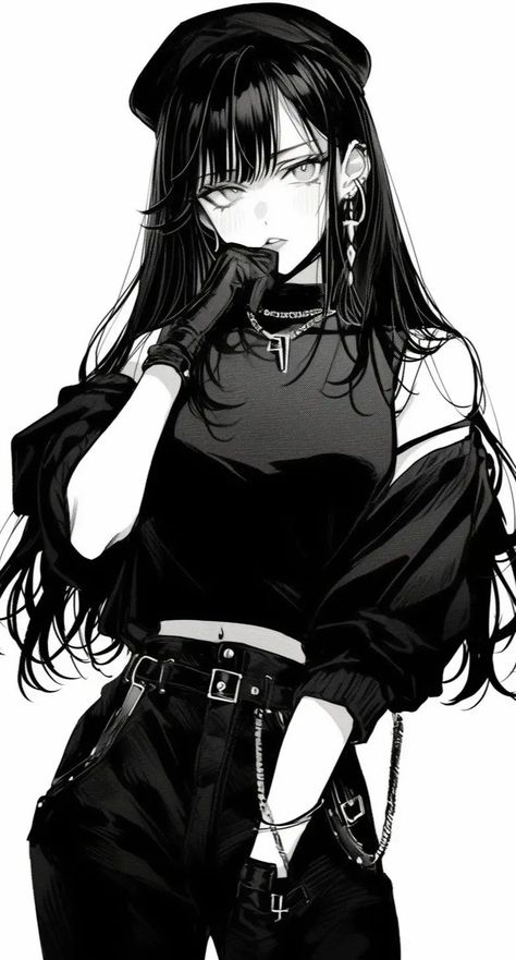 Anime Mafia Female Boss, Mafia Women Anime, Anime Female With Black Hair, Female Oc Ideas Character Design Inspiration, Mafia Oc, Hair Recipes, Gf Memes, Diy Hair Masks, 얼굴 드로잉