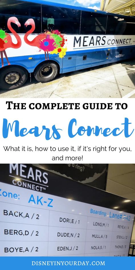 All about using the Mears Connect Disney World transportation service - Disney in your Day Vacation Planning Printables, Disney World Transportation, Orlando Airport, Disney World Packing, Disney Transportation, Disney Free, Orlando Theme Parks, Disney Cast, Transportation Theme