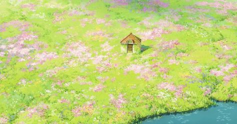 howls moving castle💫 (studio ghibli) on We Heart It Ghibli Background, Old Girl Names, Fire Demon, Studio Ghibli Background, Howl And Sophie, Ghibli Artwork, Howl's Moving Castle, Ghibli Art, Howls Moving Castle