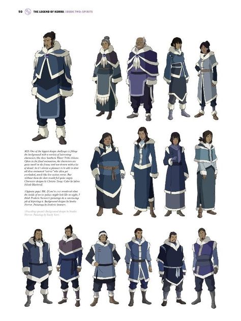 Avatar The Last Airbender Concept Art Character Design, Water Tribe Character Design, Atla Concept Art, Avatar The Last Airbender Concept Art, Avatar The Last Airbender Clothes Design, Avatar The Last Airbender Character Art, Northern Water Tribe Clothes, Atla Water Tribe Clothes, Atla Clothes Design