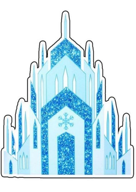 Frozen Castle Printable, Elsa Topper, Elsa Ice Castle, Frozen Topper, Diy Cake Topper Printable, Frozen Elsa Cake Topper, Elsa Castle, Elsa Birthday Cake, Elsa Cake Toppers