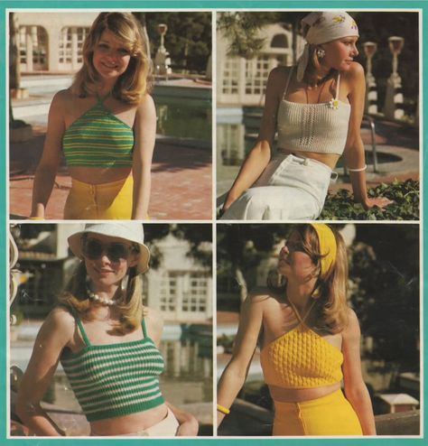 Tops Knitting, Halter Neck Tops, Ladies Knitting Patterns, Summer Top Pattern, Knitting Needles Sizes, Pattern Knitting, Vintage Knitting Patterns, Summer Crop Tops, Halter Neck Top