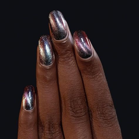 #affiliate BLACK TO RED MAGNETIC - Prepare to be pulled in by this enigmatic black-to-red magnetic! Magnetic wand NOT included in this listing Ilnp Nail Polish, Magnetic Nail Polish, Magnetic Nails, Dark Matter, Iron Oxide, The Darkest, Metallic Silver, Beauty And Personal Care, Magnets