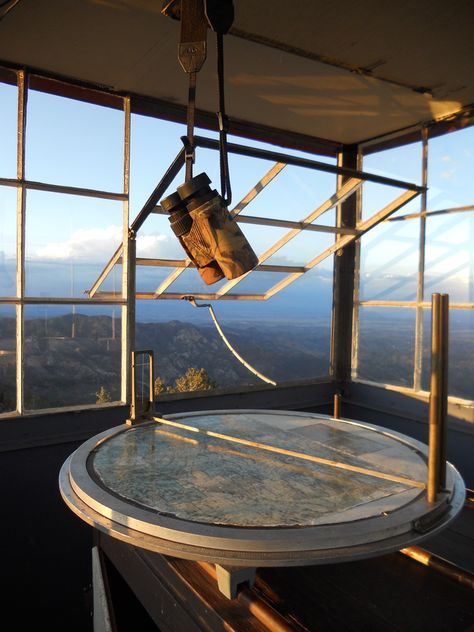 Fire Lookout Aesthetic, Lighthouse Interior, Fire Lookout Tower, Fire Watch, Fire Lookout, Forest Ranger, Corpse Pose, Lookout Tower, The Wall Street Journal