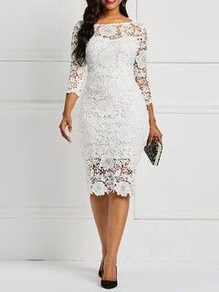 Lace Dress Classy, Lace Gown Styles, Lace Dress Styles, Women Lace Dress, African Lace Dresses, Lace Party Dresses, White Lace Dress, Lace Dress With Sleeves, Classy Dress Outfits