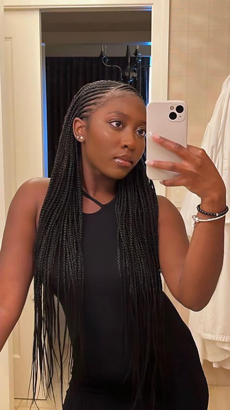 Half Up Cornrows Half Down Box Braids, Half All Back Cornrows Hairstyles, Half Braid Half Cornrows, Cornrow Rasta Hairstyles 2023, Braids With Cornrows On The Side, Half Rasta Braids Hairstyles, Cornrow Top Box Braids Back, Half Straight Back Half Box Braids, Half Cornrows Half Box Braids Side Part